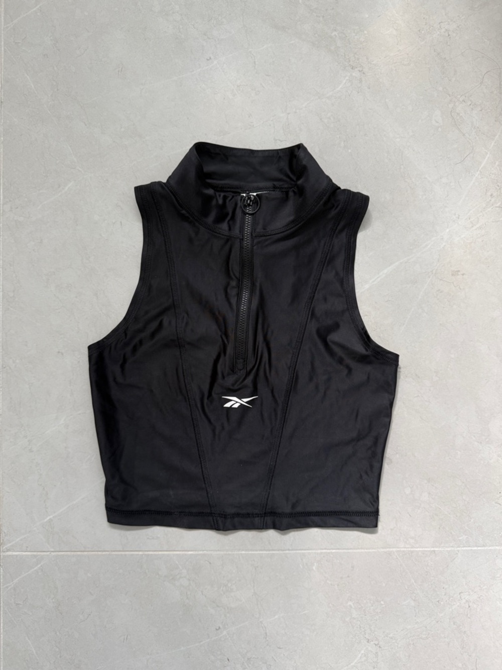 Work out Half Zip Sleeveless Top